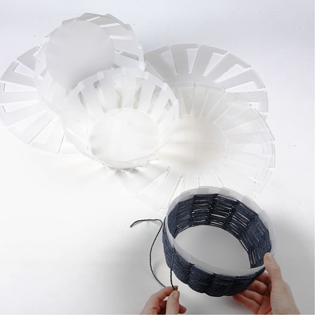 Fläta enkelt schablon, H: 8 cm, Dia. 14 cm, transparent, 10 st./ 1 förp. [HOB-47450]