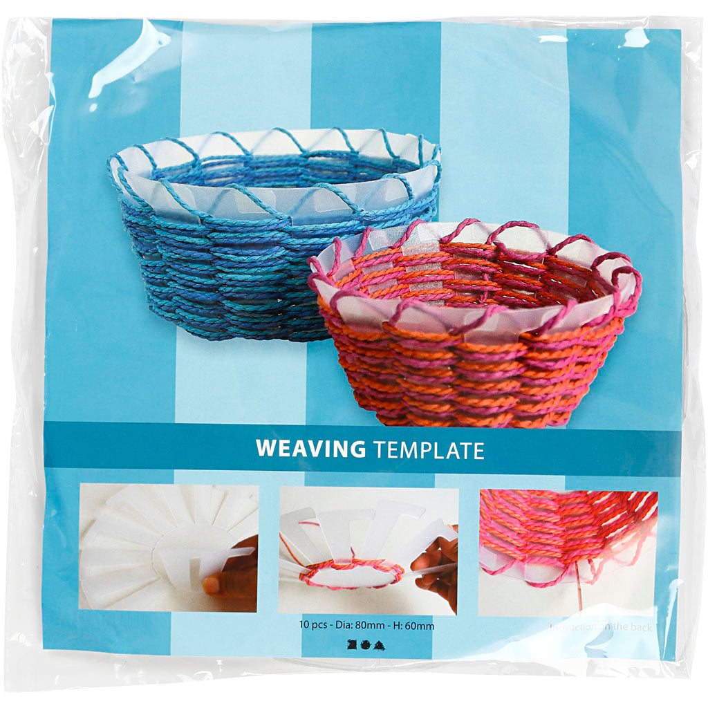 Fläta enkelt schablon, H: 6 cm, Dia. 8 cm, transparent, 10 st./ 1 förp. [HOB-47452]