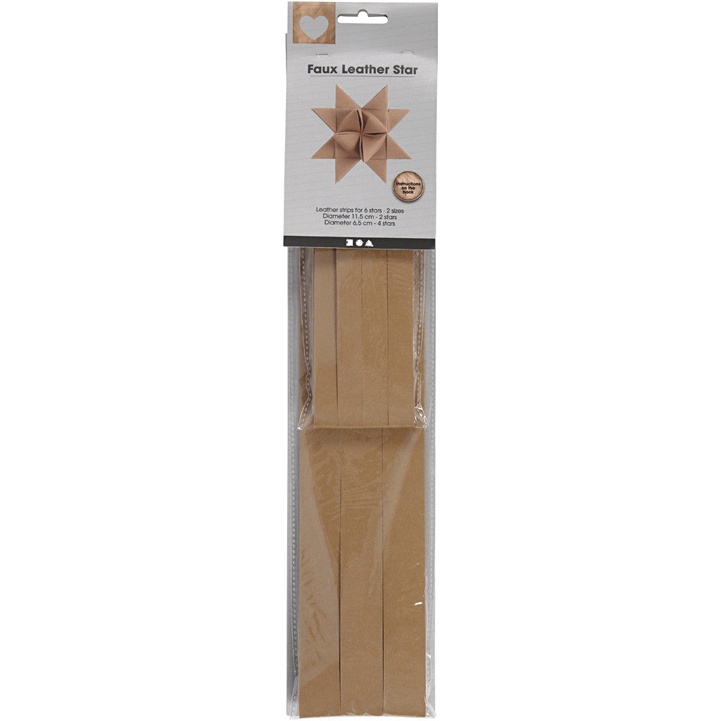 Stjärnstrimlor, L: 44+78 cm, B: 15+25 mm, 350 g, beige, 24 strimlor/ 1 förp. [HOB-498950]