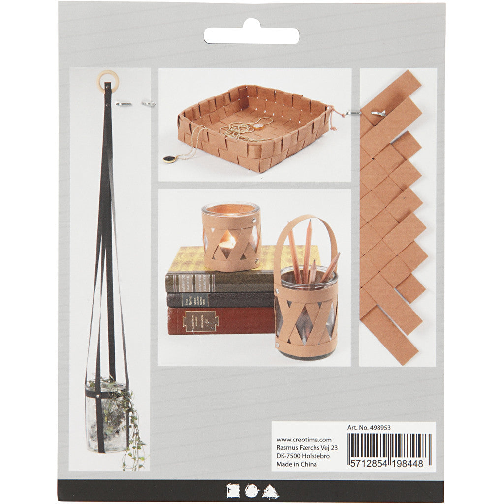 Flätstrimlor, B: 15 mm, tjocklek 0,55 mm, ljusbrun, 9.50 m/ 1 rl. [HOB-498953]