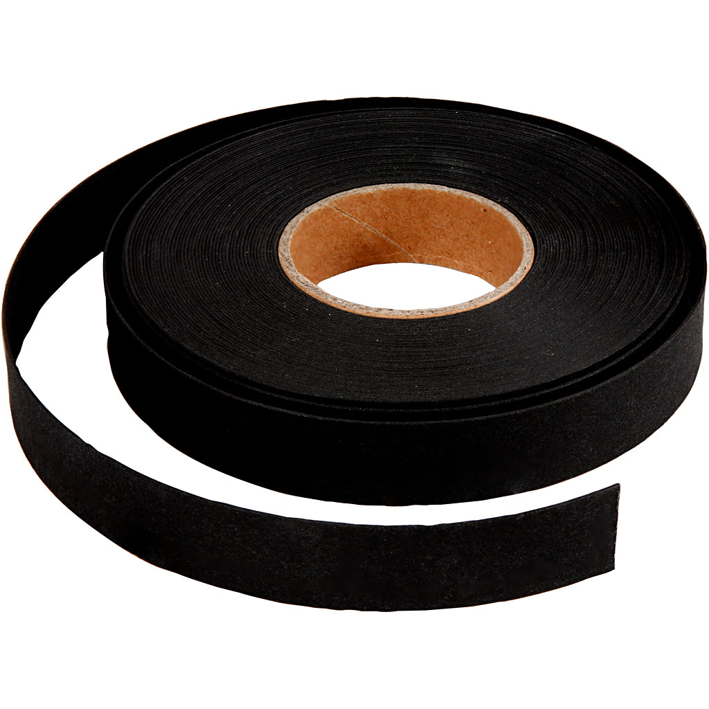 Weaving strips, W: 15 mm, thickness 0,55 mm, black, 9.50 m/ 1 roll