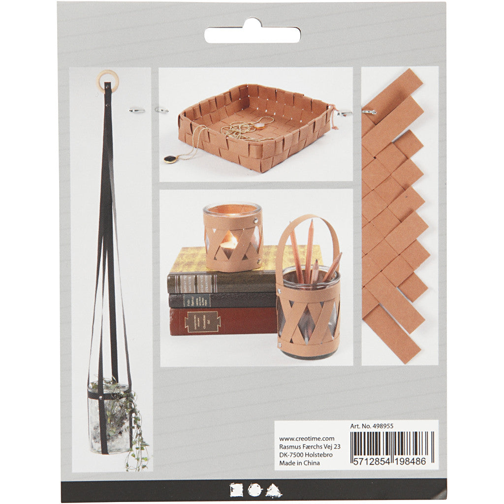 Flätstrimlor, B: 15 mm, tjocklek 0,55 mm, ljusbrun, 9.50 m/ 1 rl. [HOB-498955]