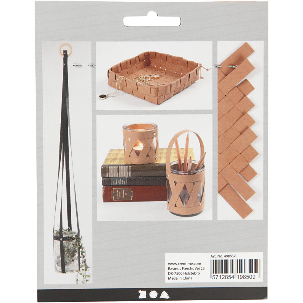 Flätstrimlor, B: 15 mm, tjocklek 0,55 mm, ljusbrun, 9.50 m/ 1 rl. [HOB-498956]