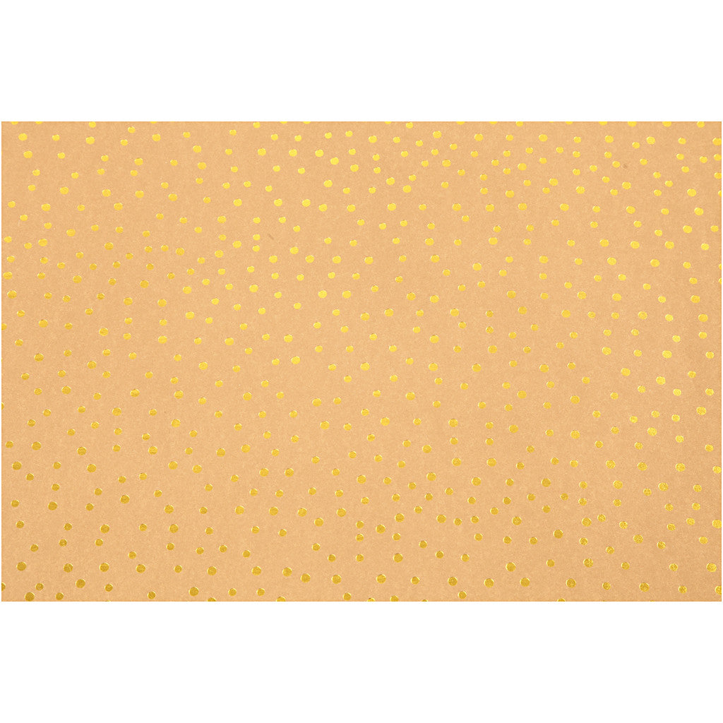Läderpapper, B: 50 cm, enfärgad,folie, 350 g, ljusbrun, guld, 1 m/ 1 rl. [HOB-498958]