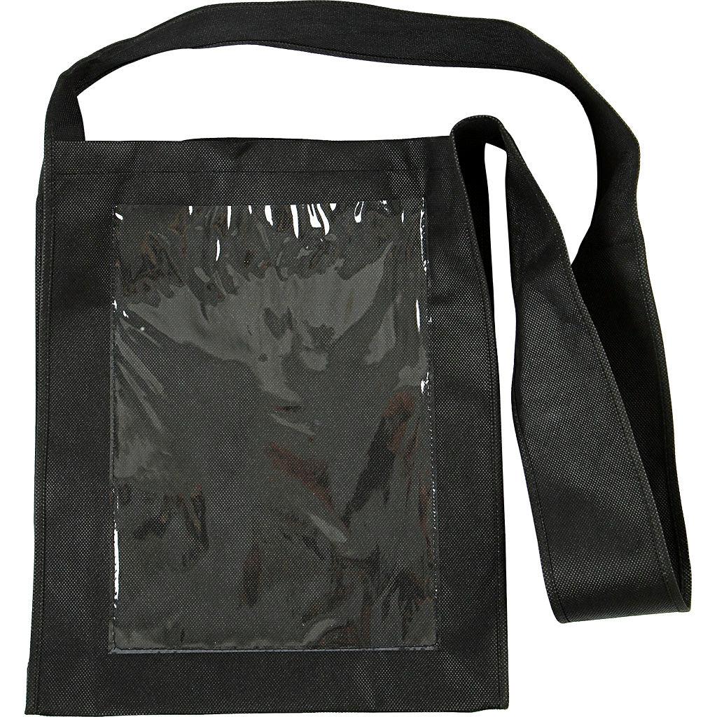 Bag with Plastic Front, size 40x34x8 cm, black