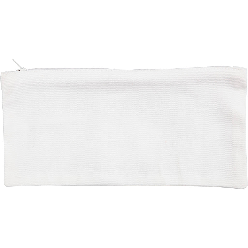 Cotton Pencil Case, size 11x23 cm,  210 g/m2, white, 1pc [HOB499903]