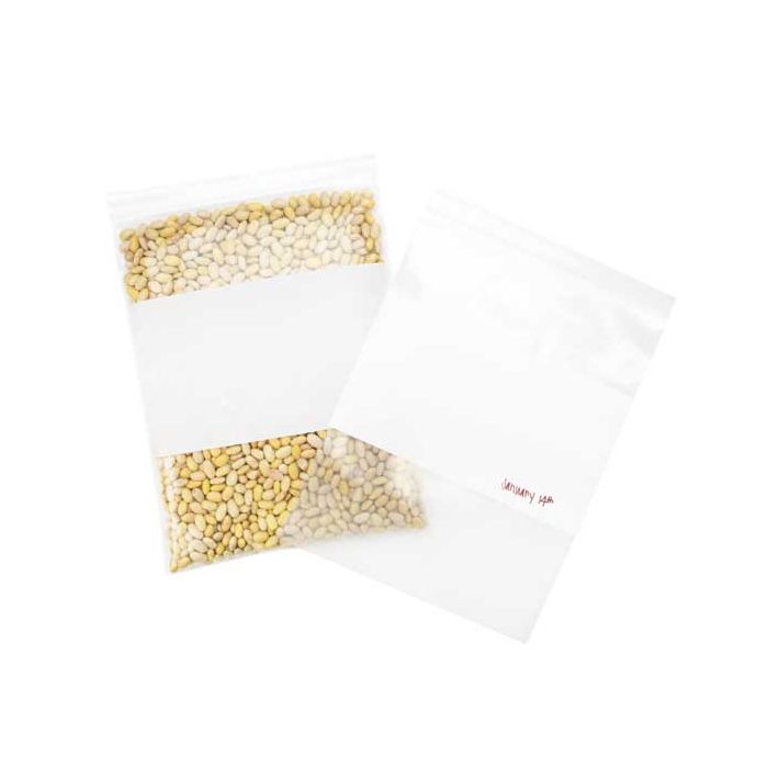 Blixtlåspåsar med Skrivfält 23x30,5cm PE 100 mikron (100 st) [4WE912]