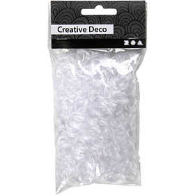 Krulligt dockhår, vit, 15 g/ 1 förp. [HOB-50050]