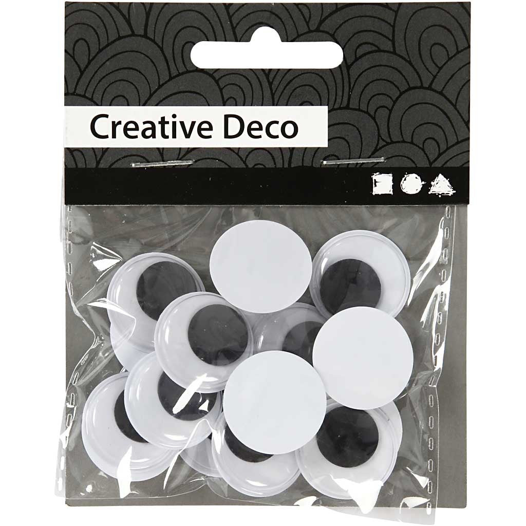 Rörliga Ögon, ej självhäftande, Dia. 20 mm, 16 st./ 1 förp. [HOB-501202]