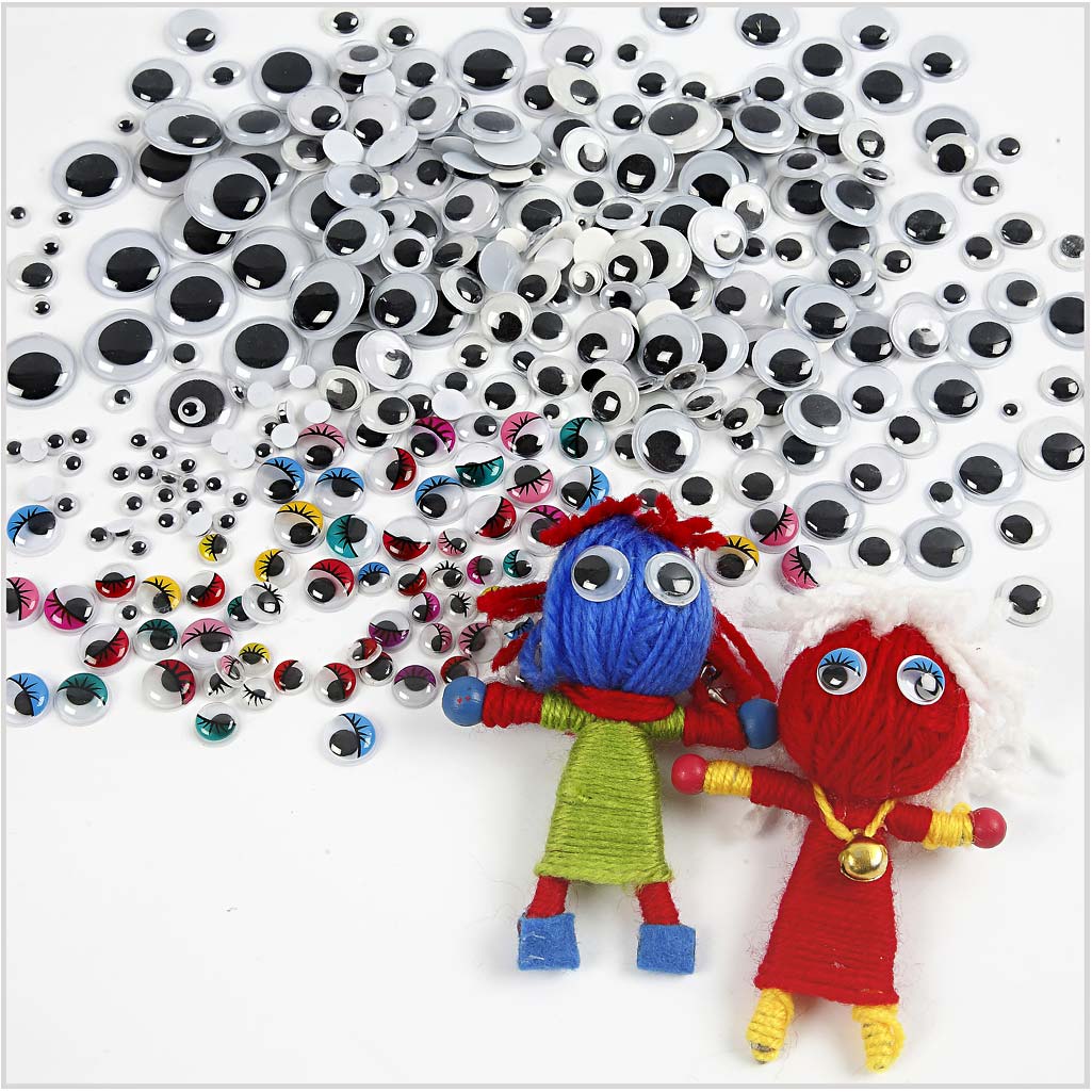 Rörliga Ögon, Dia. 4-20 mm, 1700 st./ 1 förp. [HOB-50123]