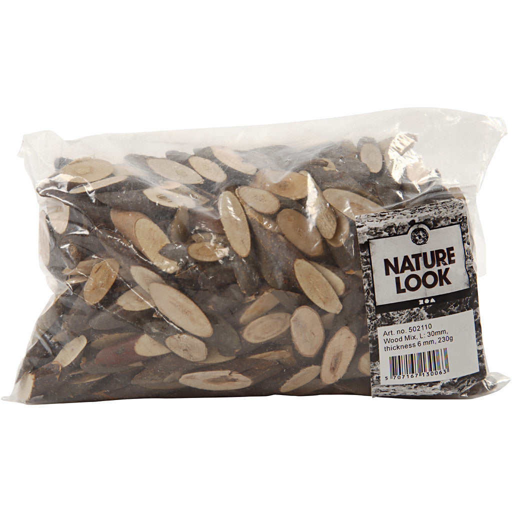 Trämix, L: 30 mm, tjocklek 6 mm, 230 g/ 1 förp. [HOB-502110]
