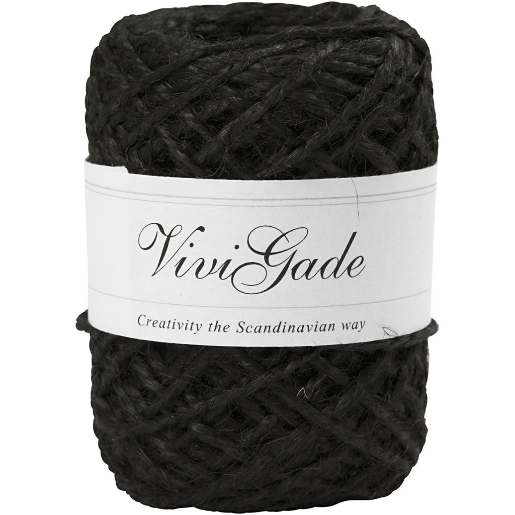 Naturhampa, tjocklek 1-2 mm, svart, 30 m/ 1 rl. [HOB-503243]