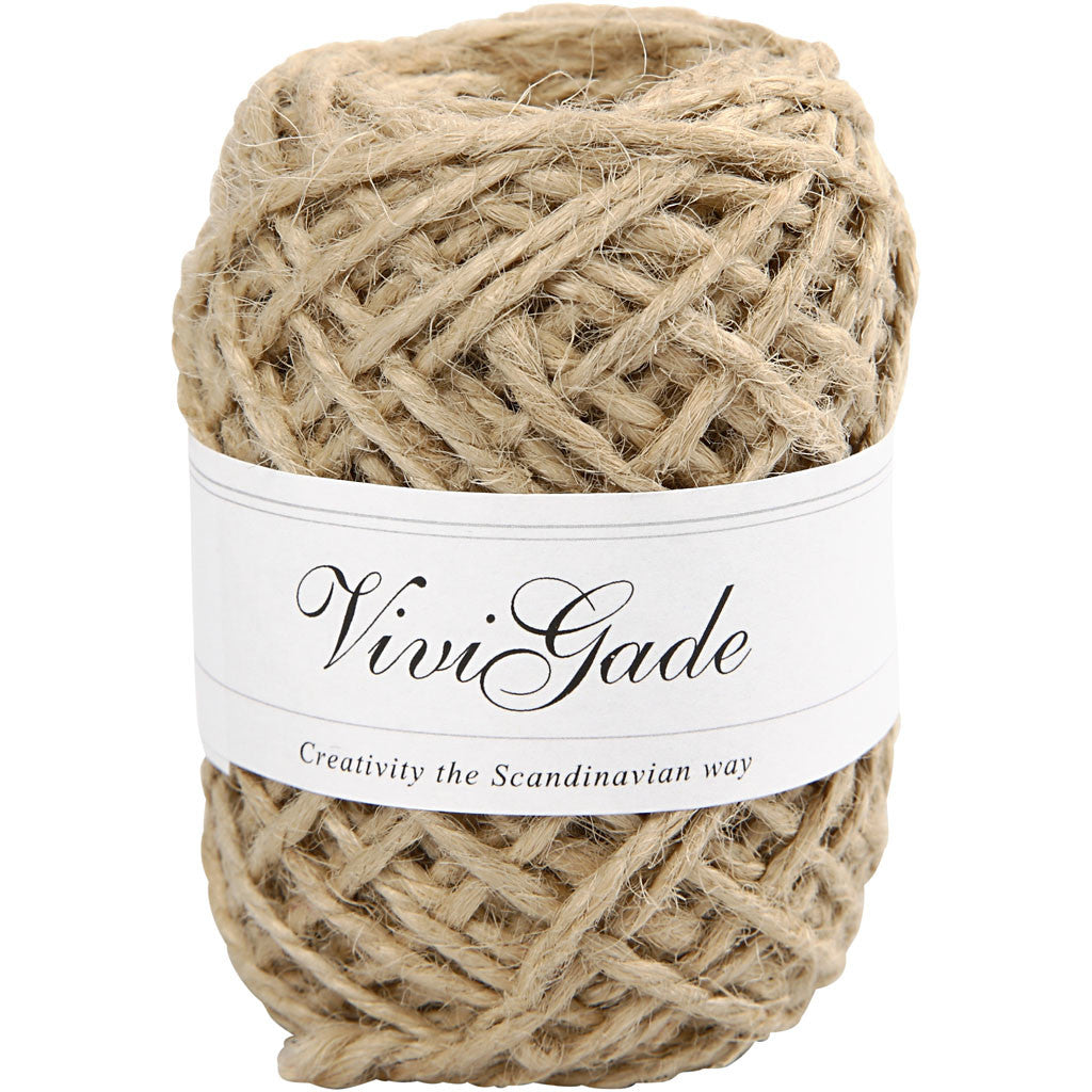 Naturhampa, tjocklek 1-2 mm, natur, 30 m/ 1 rl. [HOB-503244]