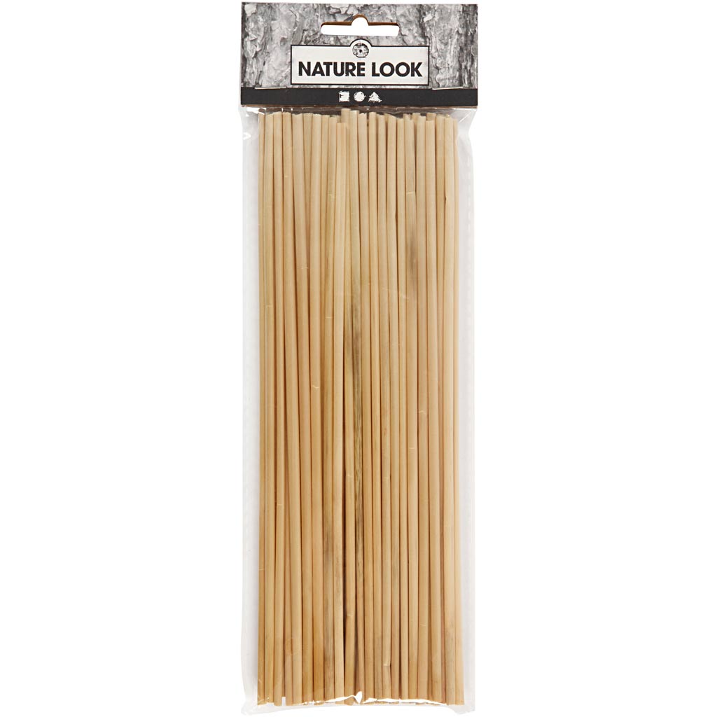 Halmstrå, L: 22 cm, tjocklek 1-3 mm, 50 st./ 1 förp. [HOB-50387]