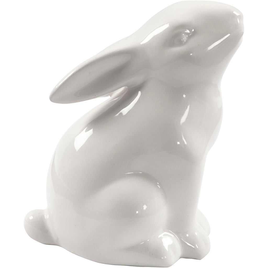 Hare, H: 9 cm, Dia. 5,5 cm, vit, 12 st./ 1 förp. [HOB-50579]
