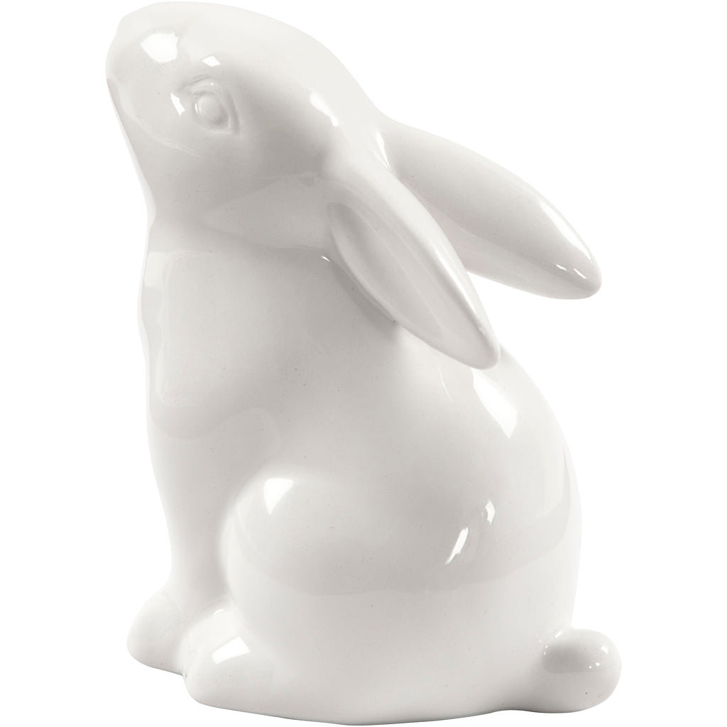 Hare, H: 9 cm, Dia. 5,5 cm, vit, 12 st./ 1 förp. [HOB-50579]