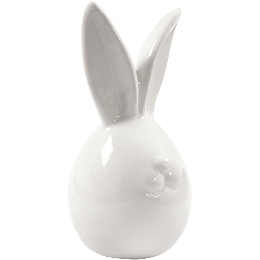 Hare, H: 11,4 cm, Dia. 5,5 cm, vit, 12 st./ 1 låda [HOB-50580]