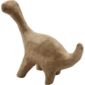 Dinosaurie av papier-maché, H: 12,5 cm, L: 15,5 cm, B: 5,5 cm, 1 st. [HOB-50713]