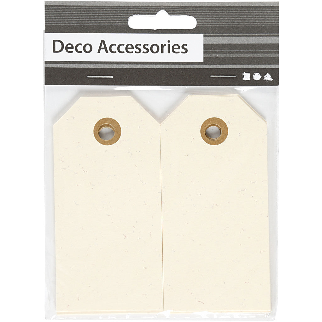 Manillamärken, stl. 5x10 cm, 250 g, cream, 20 st./ 1 förp. [HOB-510050]