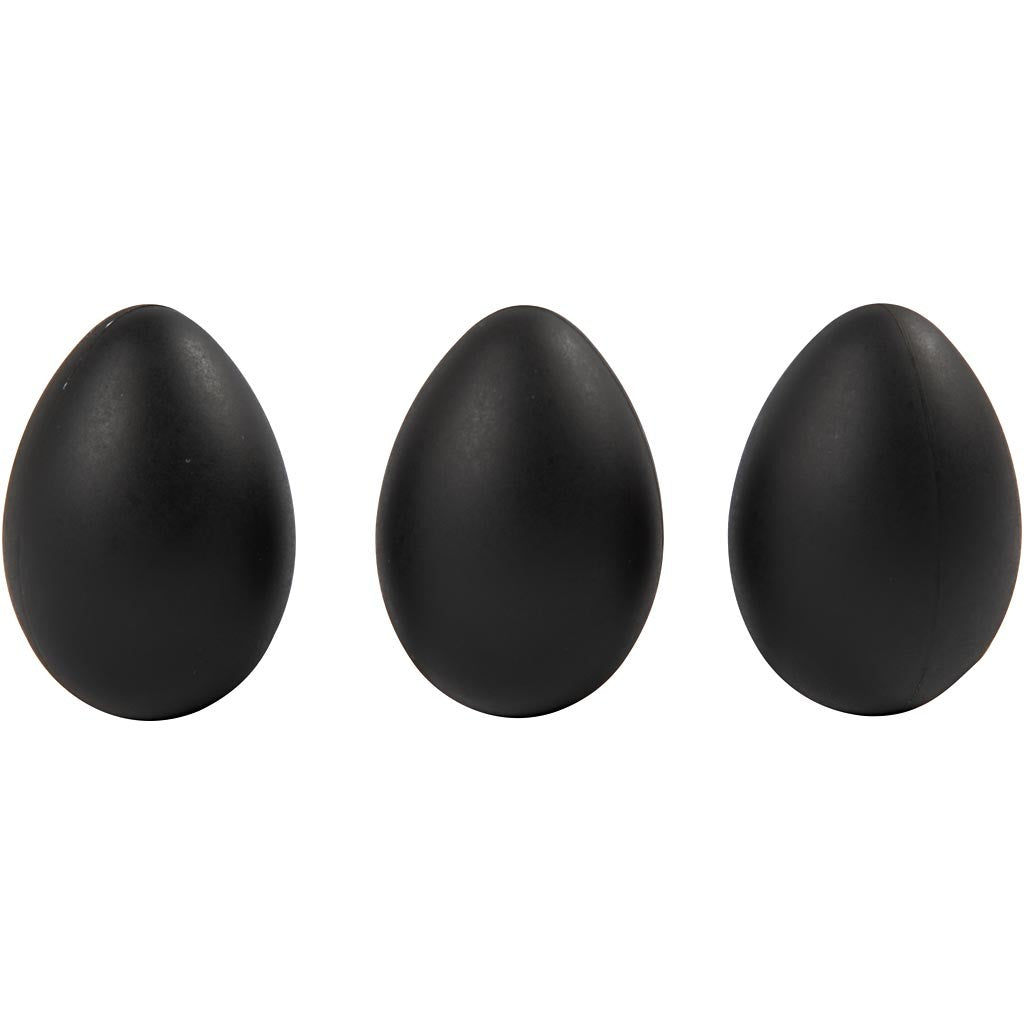 Ägg, H: 6 cm, svart, 12 st./ 1 förp. [HOB-51025]
