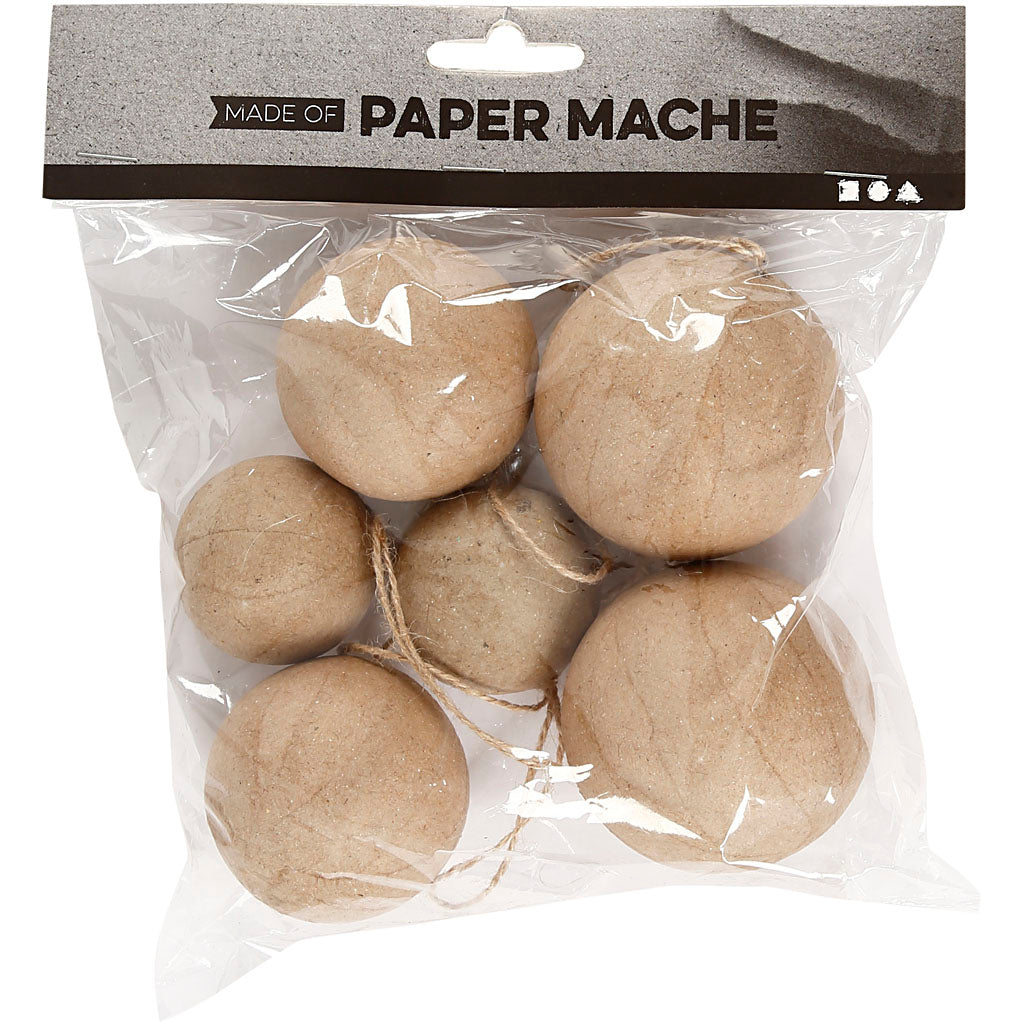 Julkulor, Dia. 4+5+6 cm, 6 st./ 1 förp. [HOB-510313]