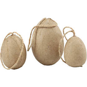 Ägg, H: 3+4+5 cm, 6 st./ 1 förp. [HOB-510423]