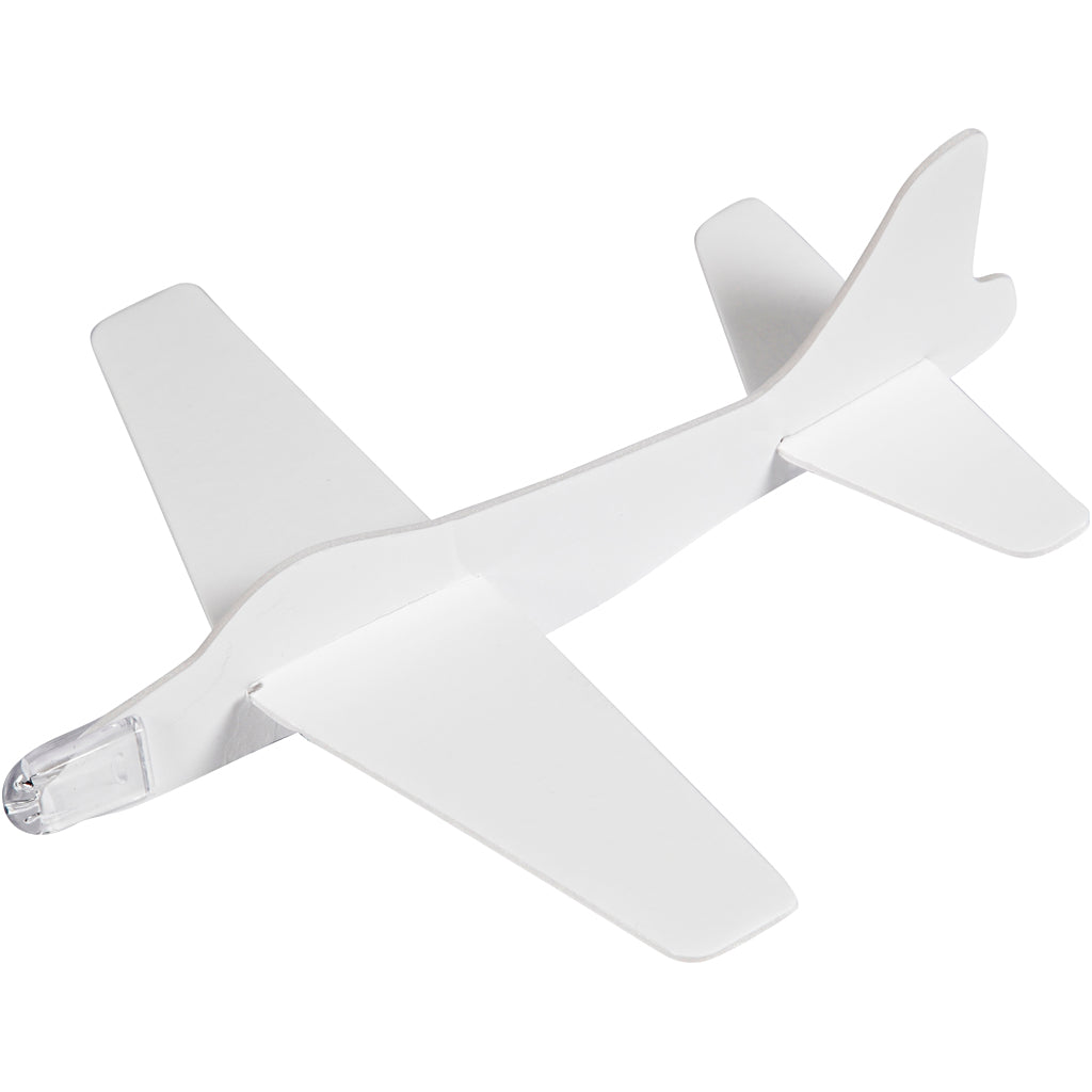 Flygplan, L: 19 cm, B: 17,5 cm, vit, 2 st./ 1 förp. [HOB-51232]