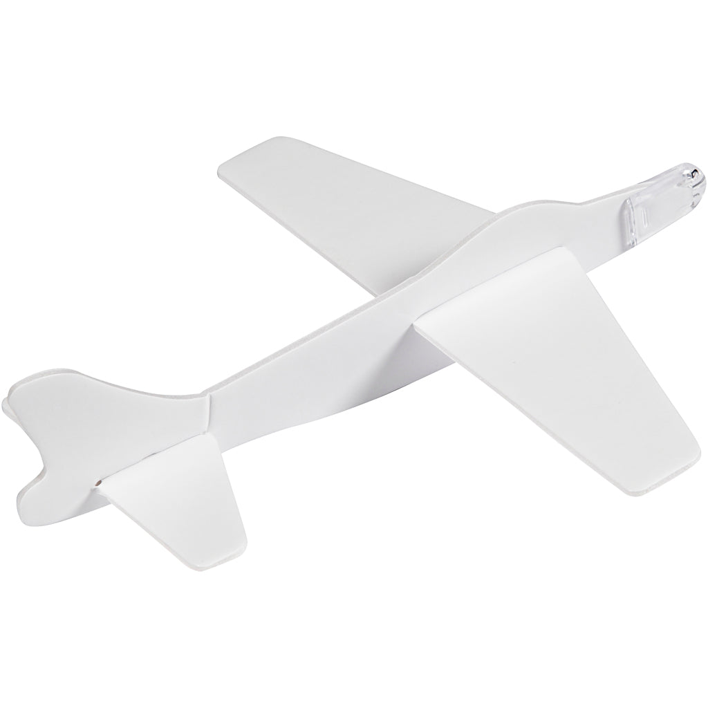 Flygplan, L: 19 cm, B: 17,5 cm, vit, 2 st./ 1 förp. [HOB-51232]