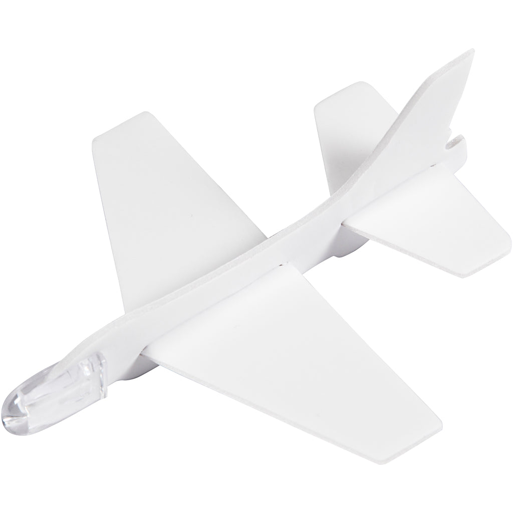 Flygplan, L: 11,5-12,5 cm, B: 11-12 cm, vit, 3 st./ 1 förp. [HOB-51233]