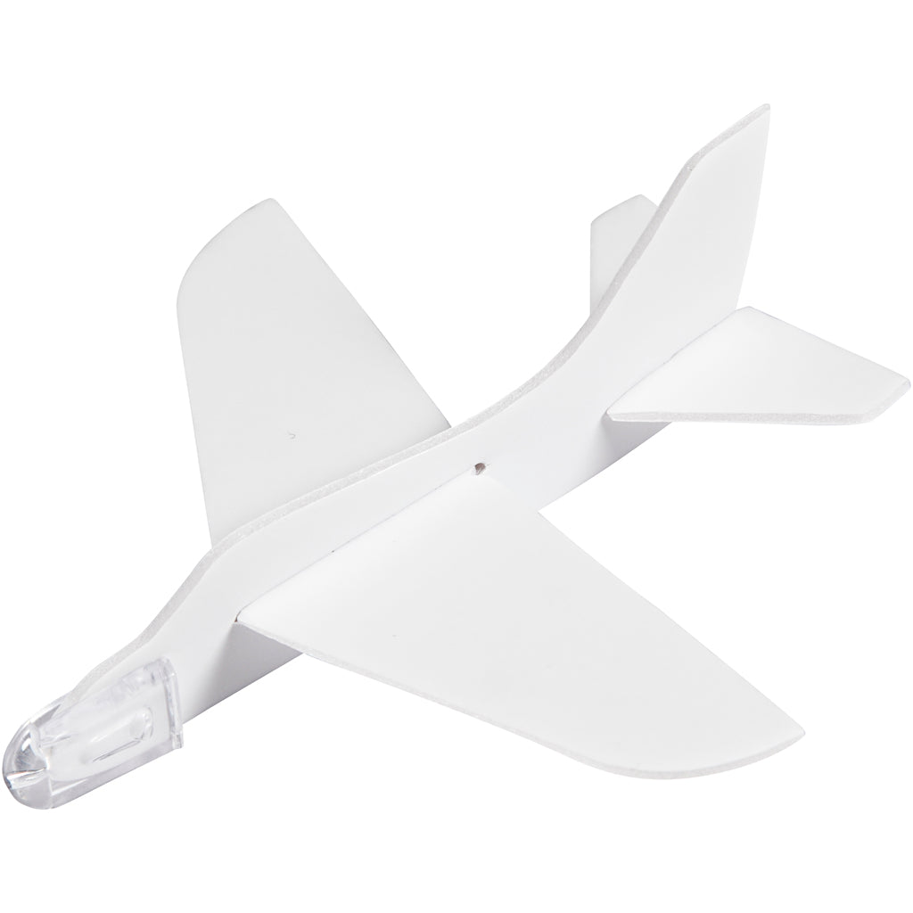 Flygplan, L: 11,5-12,5 cm, B: 11-12 cm, vit, 3 st./ 1 förp. [HOB-51233]