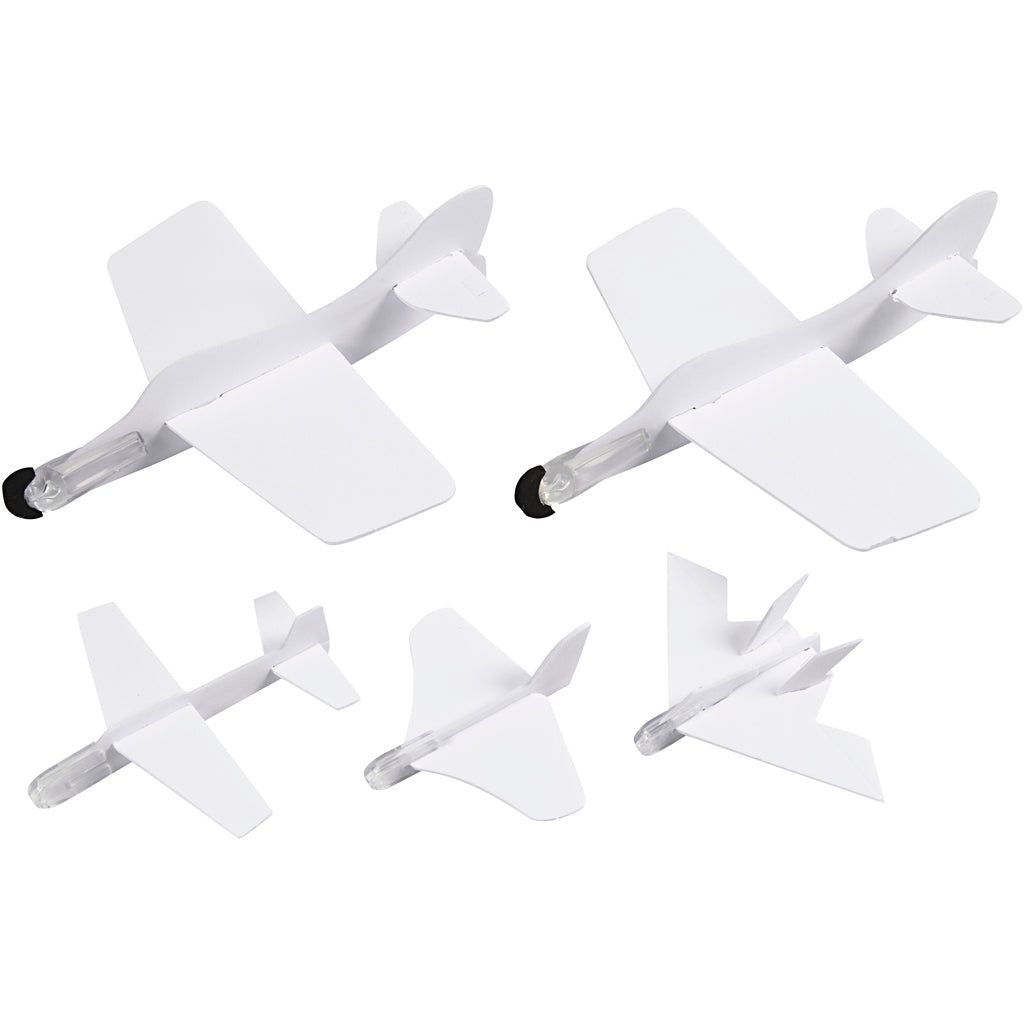 Flygplan, L: 11,5-19 cm, B: 11-17,5 cm, vit, 50 st./ 1 förp. [HOB-51234]