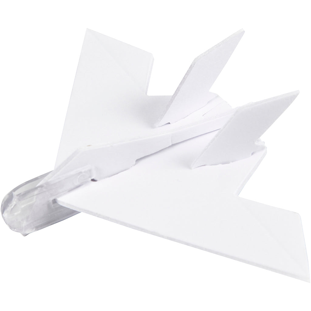 Flygplan, L: 11,5-19 cm, B: 11-17,5 cm, vit, 50 st./ 1 förp. [HOB-51234]