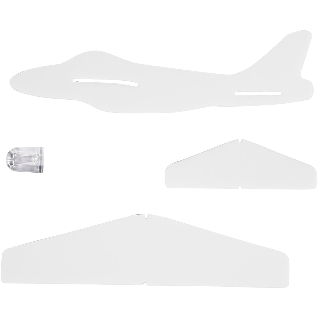 Flygplan, L: 11,5-19 cm, B: 11-17,5 cm, vit, 50 st./ 1 förp. [HOB-51234]
