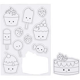 Magneter, söta saker, stl. 14,85x21 cm, 1 ark [HOB-51237]