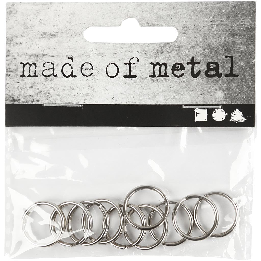 Nyckelringar, Dia. 15 mm, 10 st./ 1 förp. [HOB-512450]