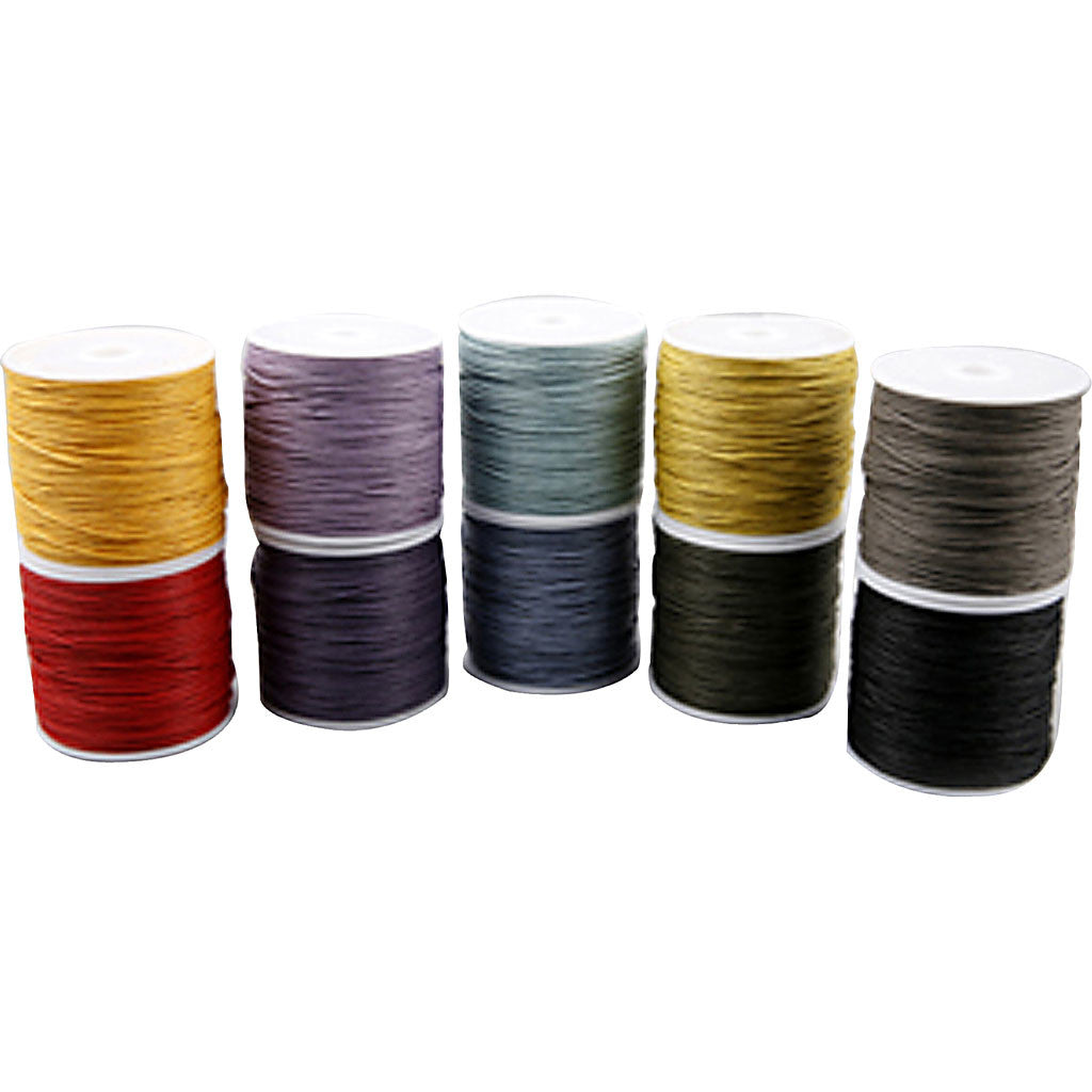 Bomullssnöre, tjocklek 2 mm, starka färger, 10x25 m/ 1 förp. [HOB-51545]