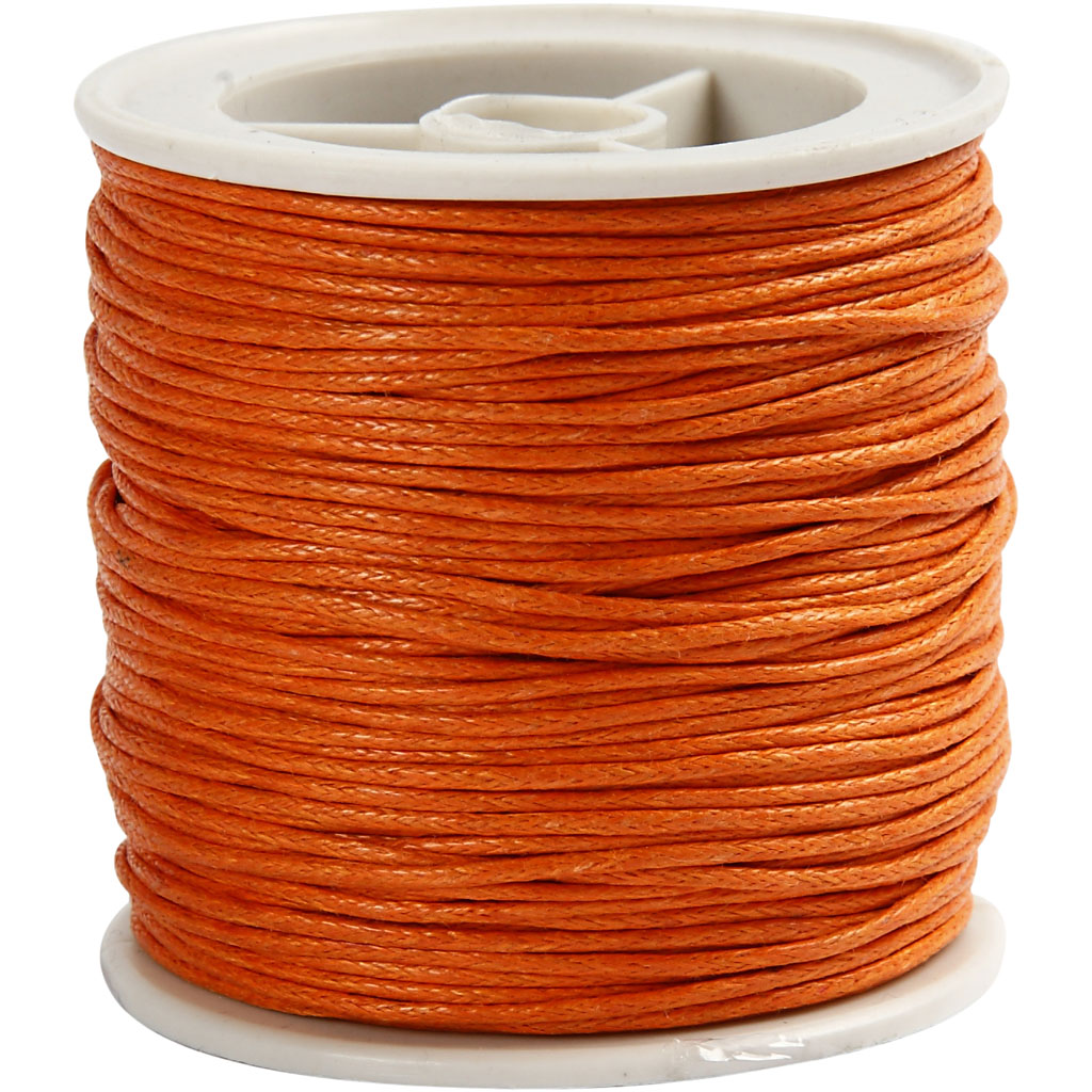 Cotton Cord, thickness 1 mm, orange, 40 m/ 1 roll