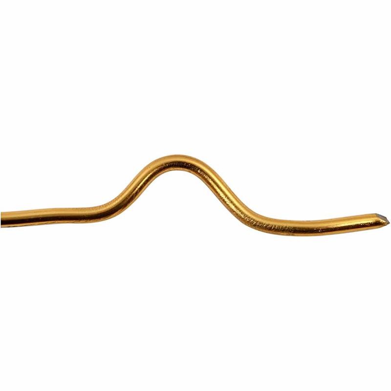 Aluminiumtråd, rund, tjocklek 3 mm, guld, 29 m/ 1 rl. [HOB-51721]