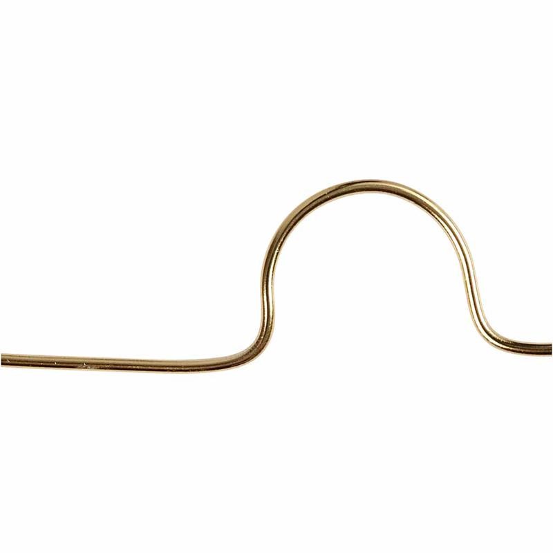 Aluminiumtråd, Rund, tjocklek 1 mm, guld, 16 m/ 1 rl. [HOB-518314]