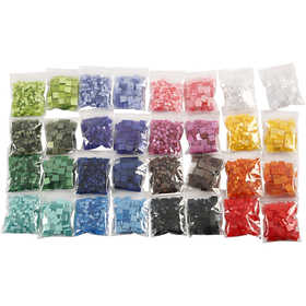 Minimosaik, stl. 5x5+10x10 mm, tjocklek 2 mm, 32x25 g/ 1 förp. [HOB-51921]