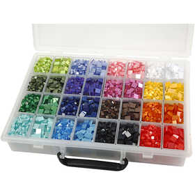 Minimosaik, stl. 5x5+10x10 mm, tjocklek 2 mm, 32x25 g/ 1 förp. [HOB-51922]