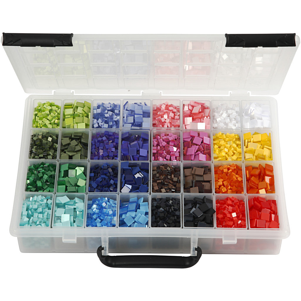 Minimosaik, stl. 5x5+10x10 mm, tjocklek 2 mm, 32x25 g/ 1 förp. [HOB-51922]