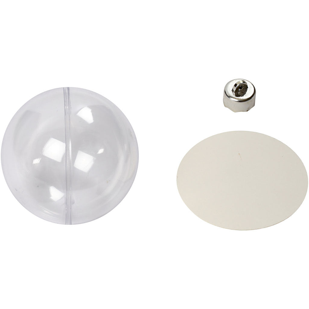 Deko-kula, Dia. 8 cm, transparent, 5 st./ 1 förp. [HOB-52141]