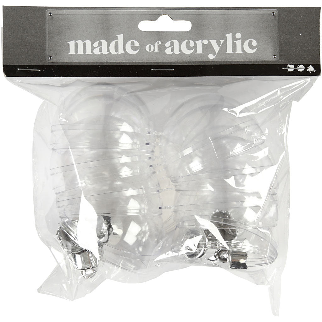 Deko-kula, Dia. 6 cm, transparent, 8 st./ 1 förp. [HOB-52142]