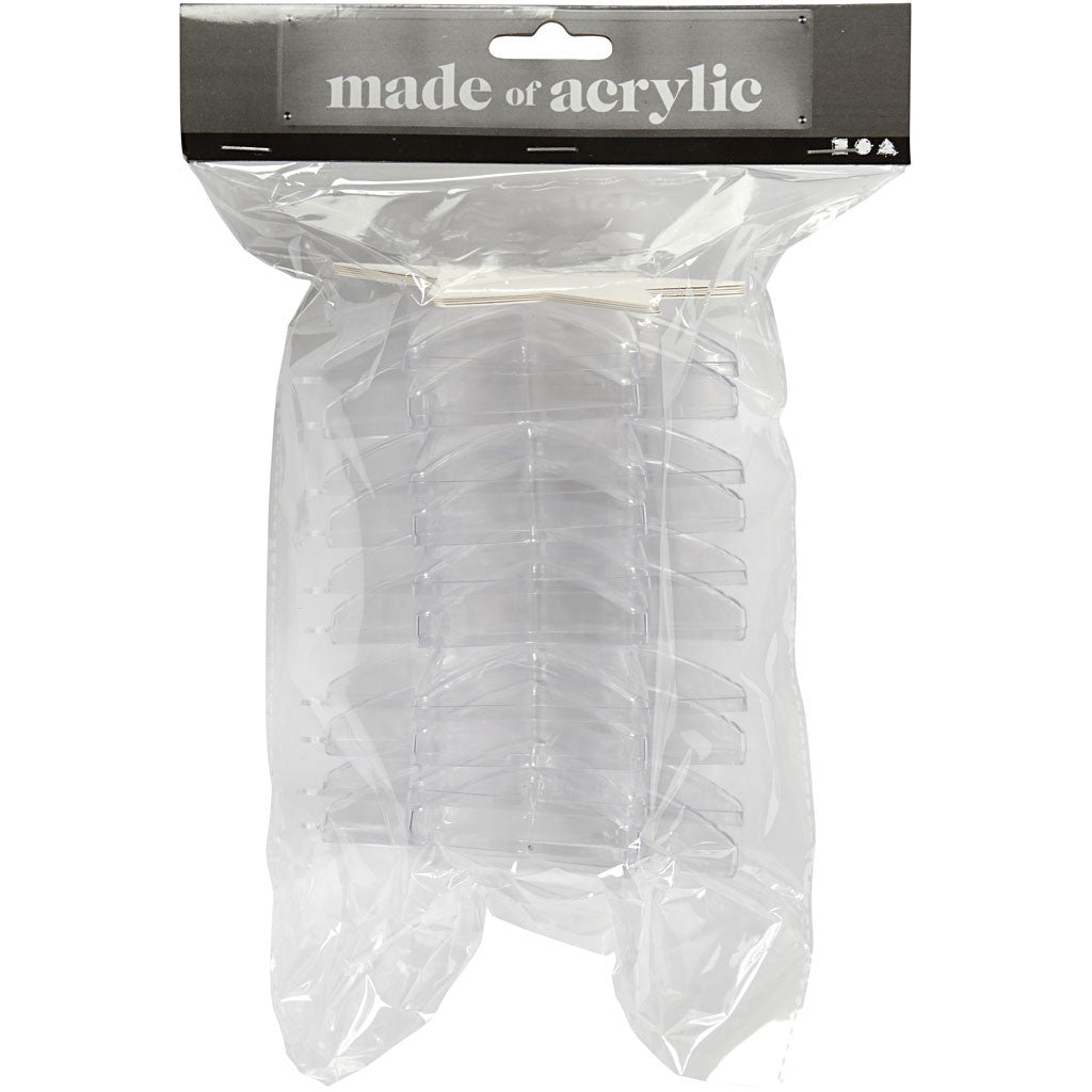 Dekostjärna, H: 10 cm, transparent, 5 st./ 1 förp. [HOB-52153]