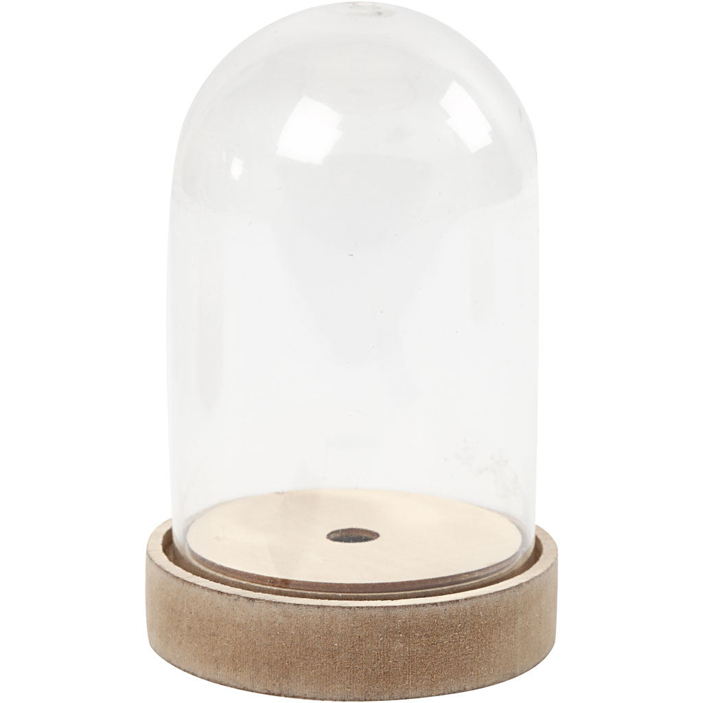 Bell on a Wooden Stand, H: 12.5 cm, D: 8 cm, 1pack, inner size 10.3 cm