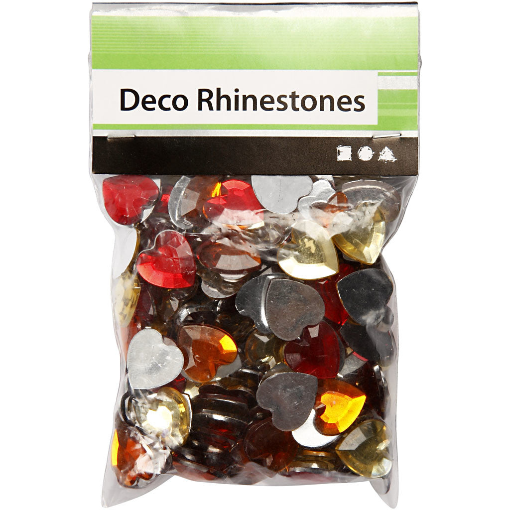 Rhinestones, stl. 6+10+14 mm, röd harmoni , 252 st./ 1 förp. [HOB-52186]