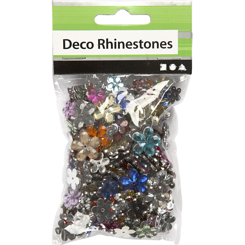 Rhinestones, Dia. 6+10+12 mm, mixade färger, 252 st./ 1 förp. [HOB-522030]