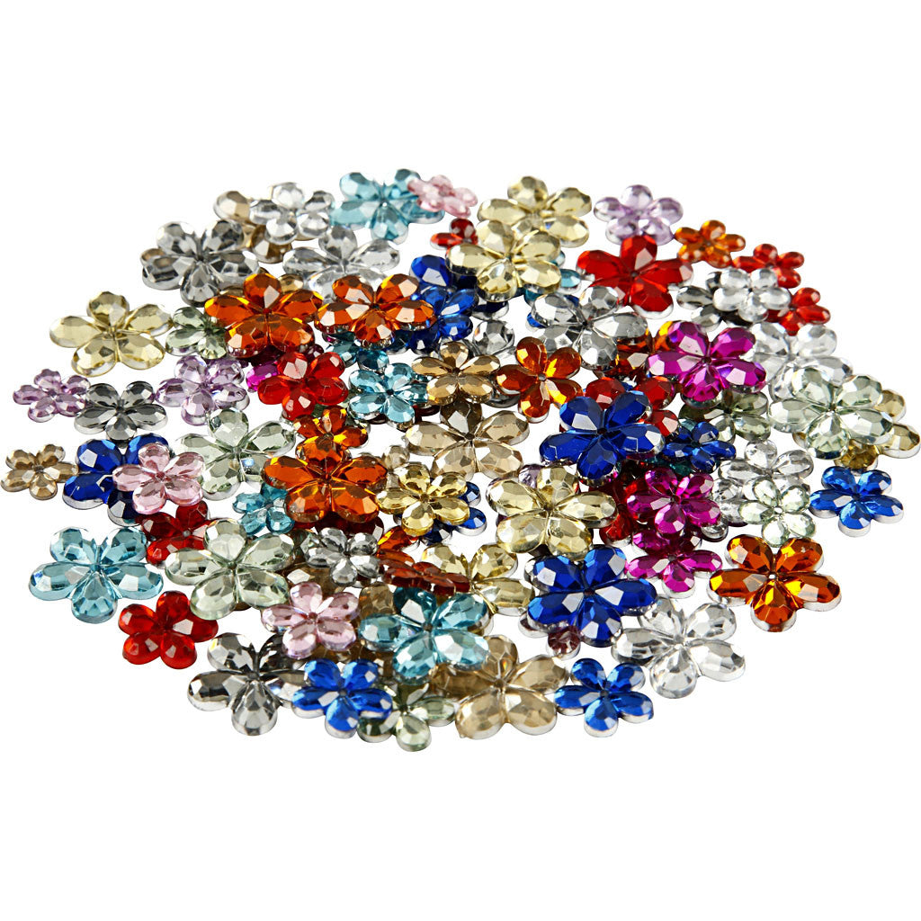 Rhinestones, Dia. 6+10+12 mm, mixade färger, 2520 st./ 1 förp. [HOB-52203]