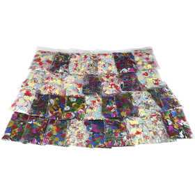 Multi paljettmix, stl. 7-30 mm, mixade färger, 32x25 g/ 1 förp. [HOB-52253]